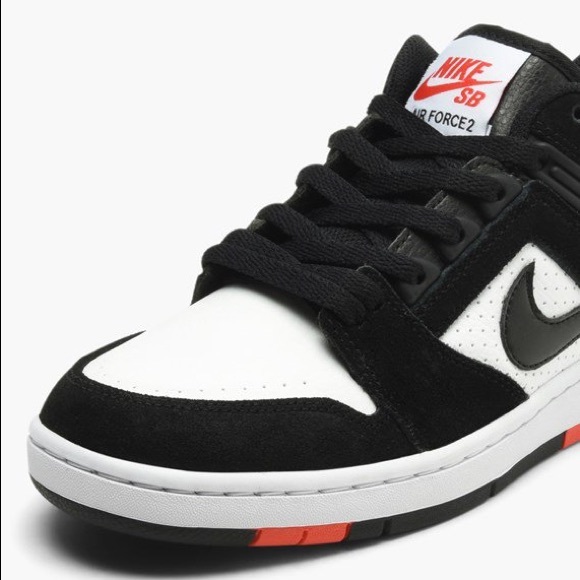 Nike SB Air Force II Low Habanero Red AKA Jordan Bred - Picture 5 of 8